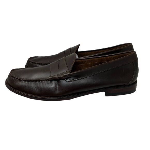 J Crew Camden Loafers Mens 12 Brown Leather Sole‎ Penny Preppy BJ009 main image 9